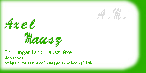 axel mausz business card